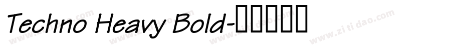 Techno Heavy Bold字体转换